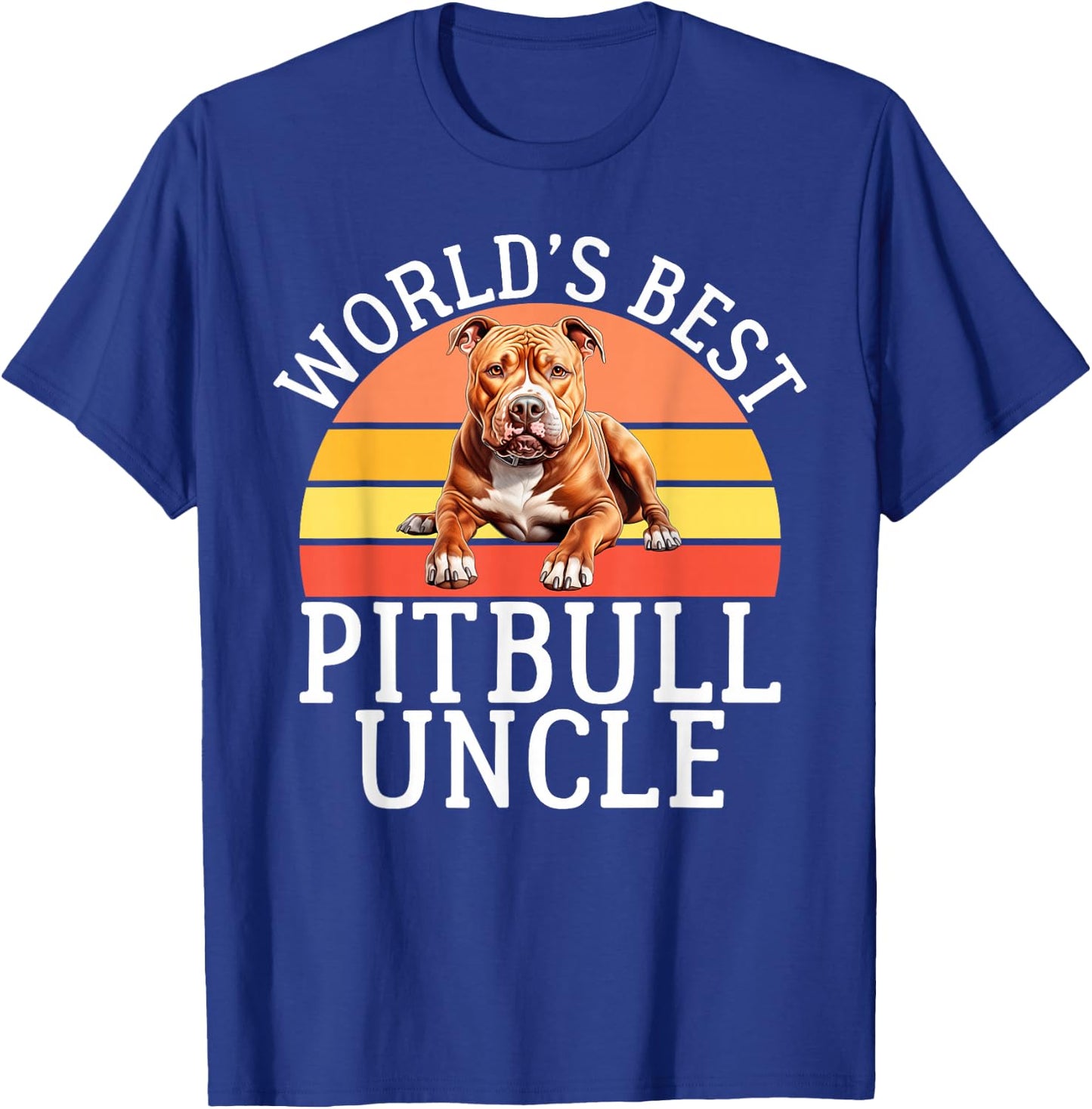 Worlds best Pitbull Uncle Pitbull T-Shirt - T-Shirt | Royal