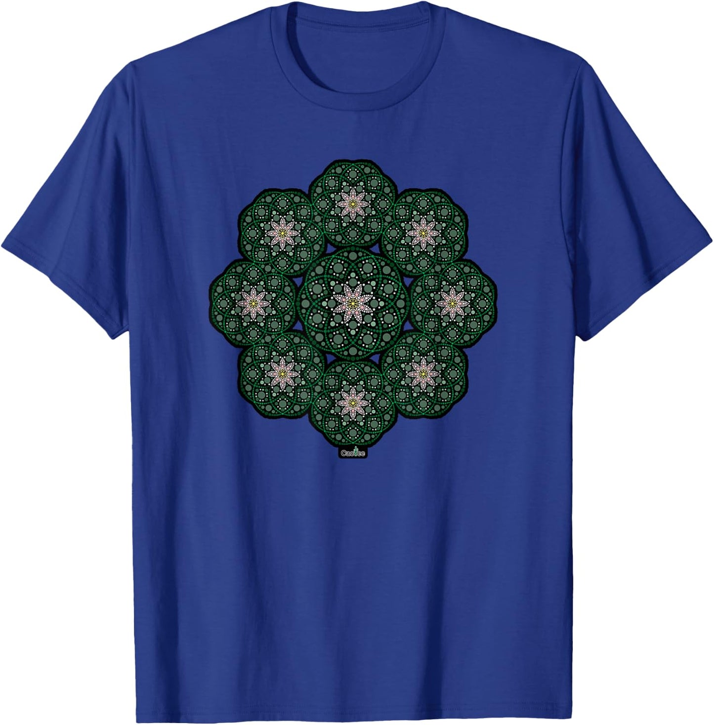 Peyote Dotted Mandala Totem T-Shirt - T-Shirt | Royal