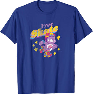 Care Bears Free Skate Roller Skating Retro Cartoon T-Shirt - T-Shirt | Royal