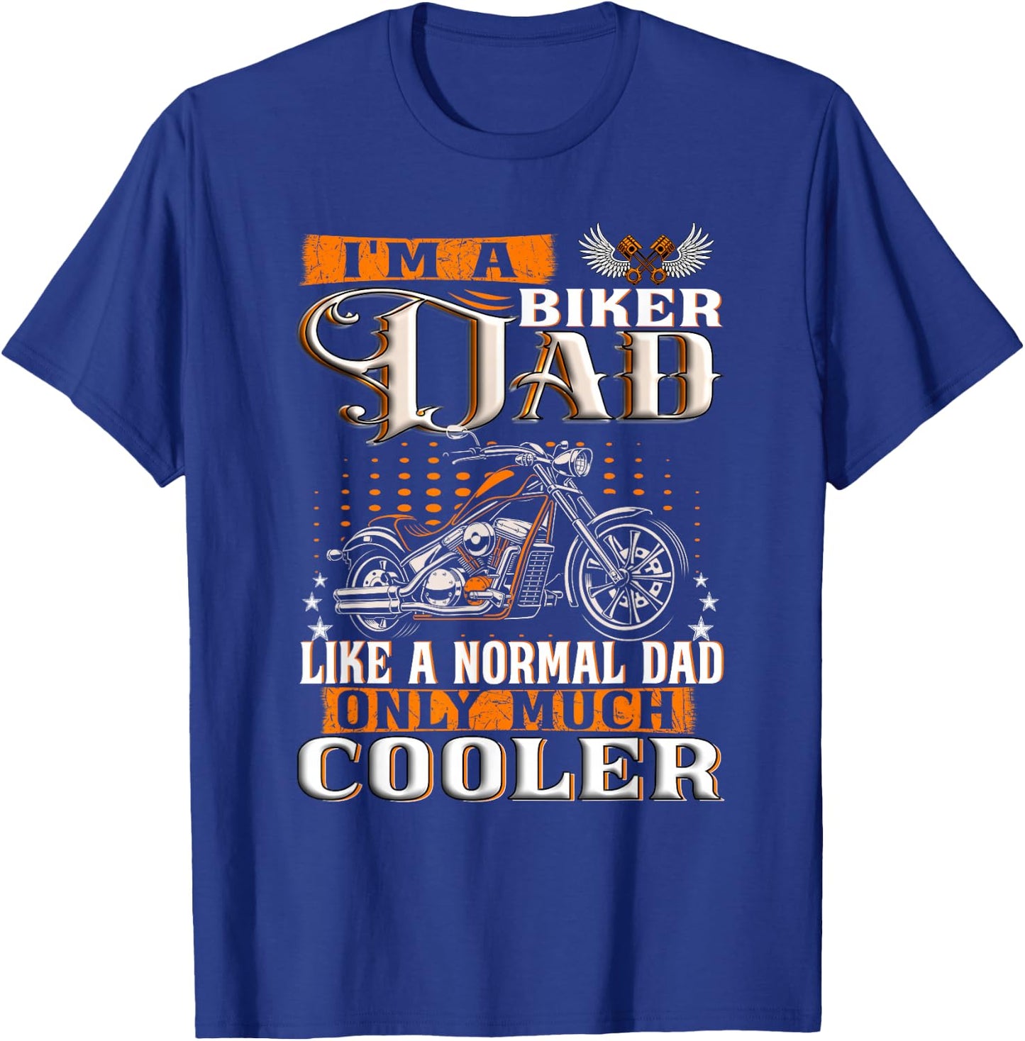 Gentlemen Funny - I'm a Biker Dad saying motorcycle T-Shirt - T-Shirt | Royal