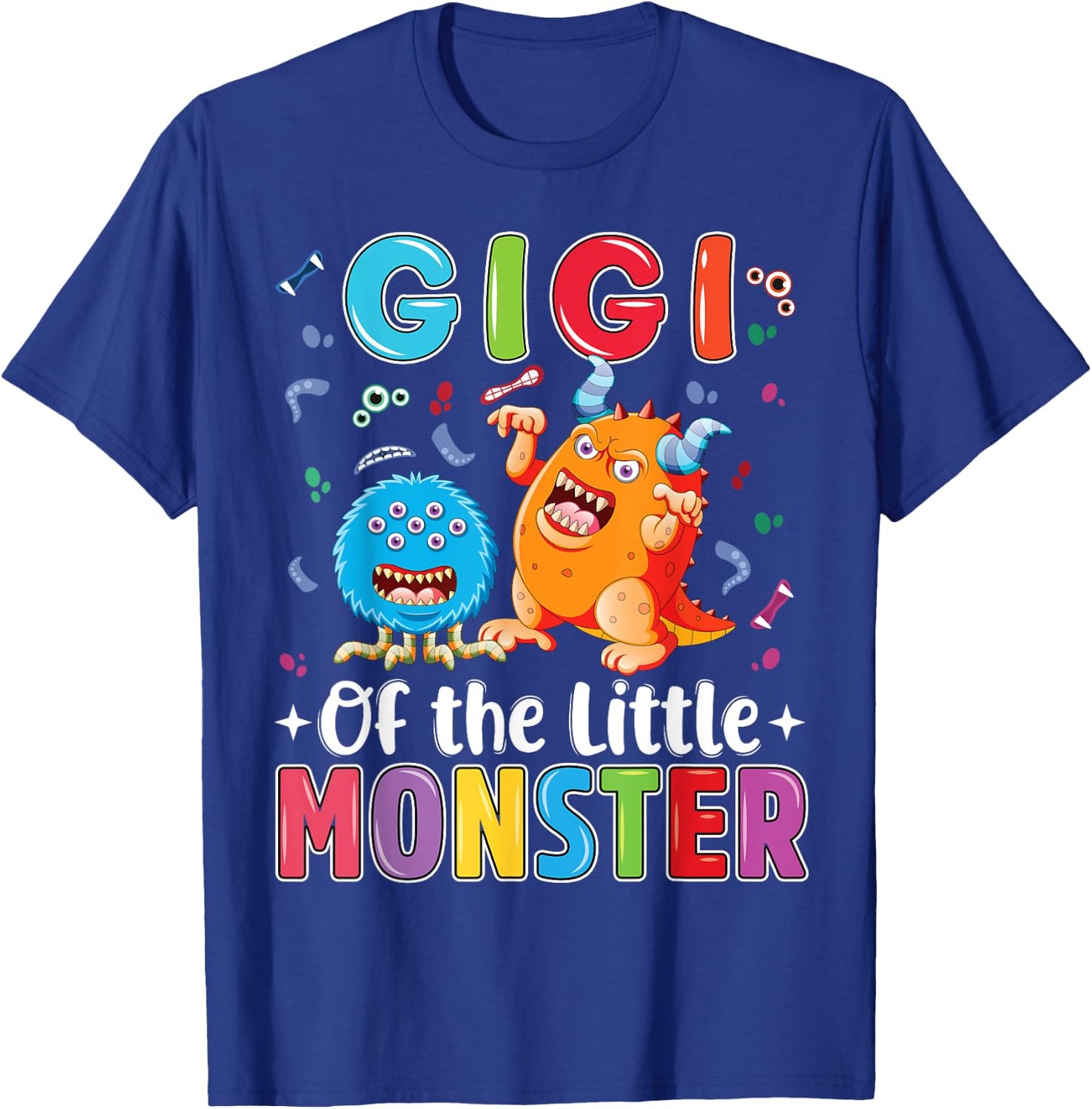 Gigi Of The Little Monster Birthday Family Monster T-Shirt - T-Shirt | Royal