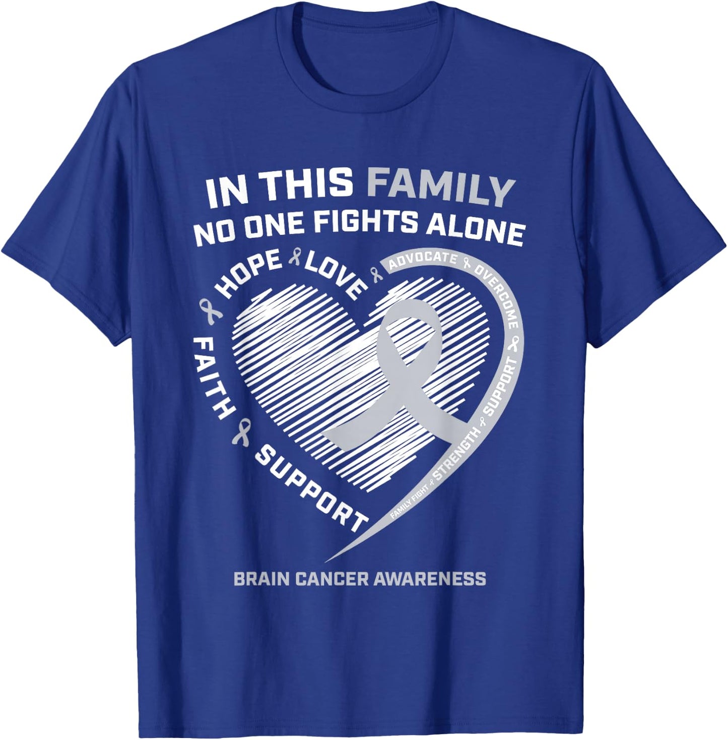 Brain Cancer Awareness Shirts Women Men Brain Cancer T-Shirt - T-Shirt | Royal