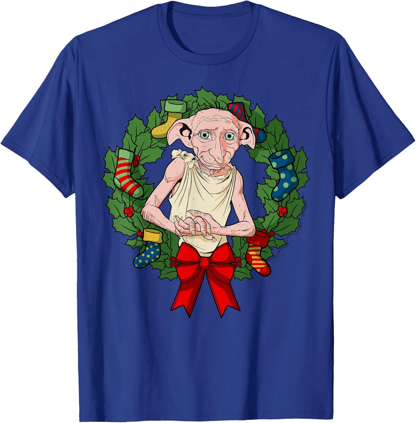Harry Potter Christmas Dobby Wreath T-Shirt - T-Shirt | Royal