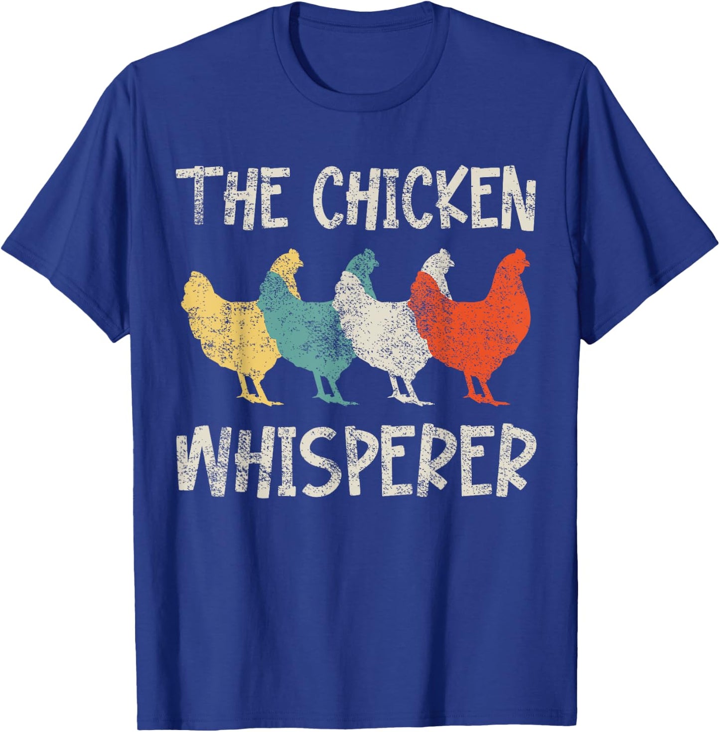 Chicken Whisperer Farmer Retro T-Shirt - T-Shirt | Royal