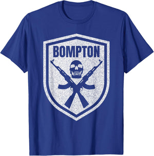 Bompton California Skull AK-47 T-Shirt - T-Shirt | Royal