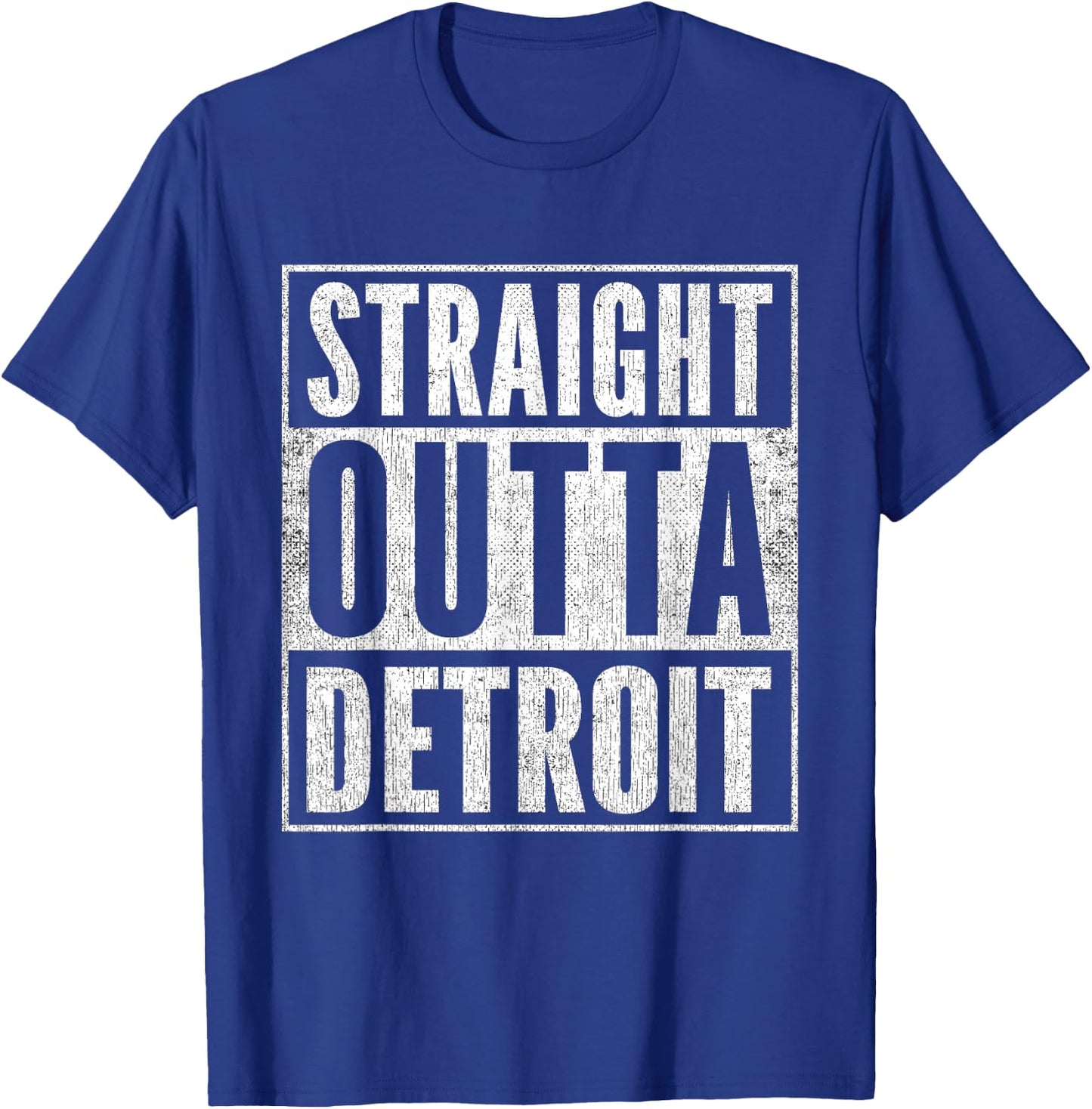 Vintage Detroit Souvenir Outfit Straight Outta Detroit T-Shirt - T-Shirt | Royal