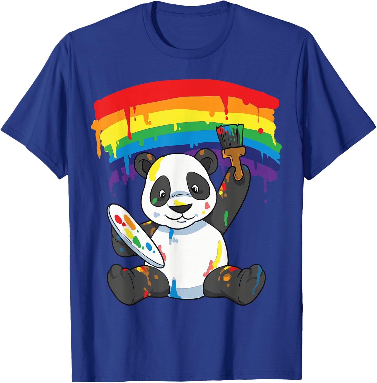 Panda Pride Gay Lesbian Queer LGBT Rainbow Flag LGBTQA+ T-Shirt - T-Shirt | Royal