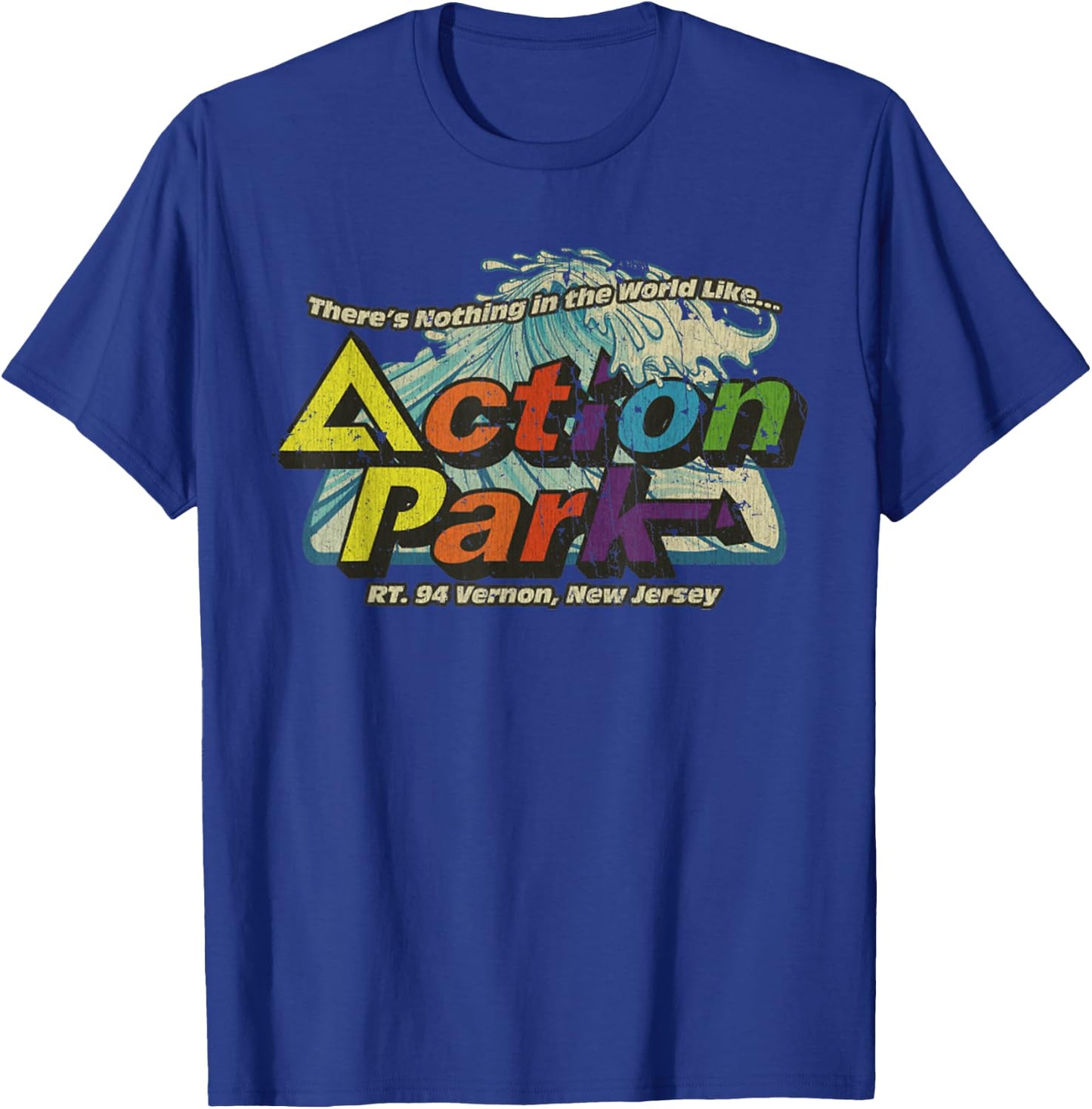 Funny Action Park New Jersey 1978 Vintage T-Shirt - T-Shirt | Royal