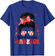 Warrior Messy Bun Red Ribbon Blood Cancer Awareness T-Shirt - T-Shirt | Royal