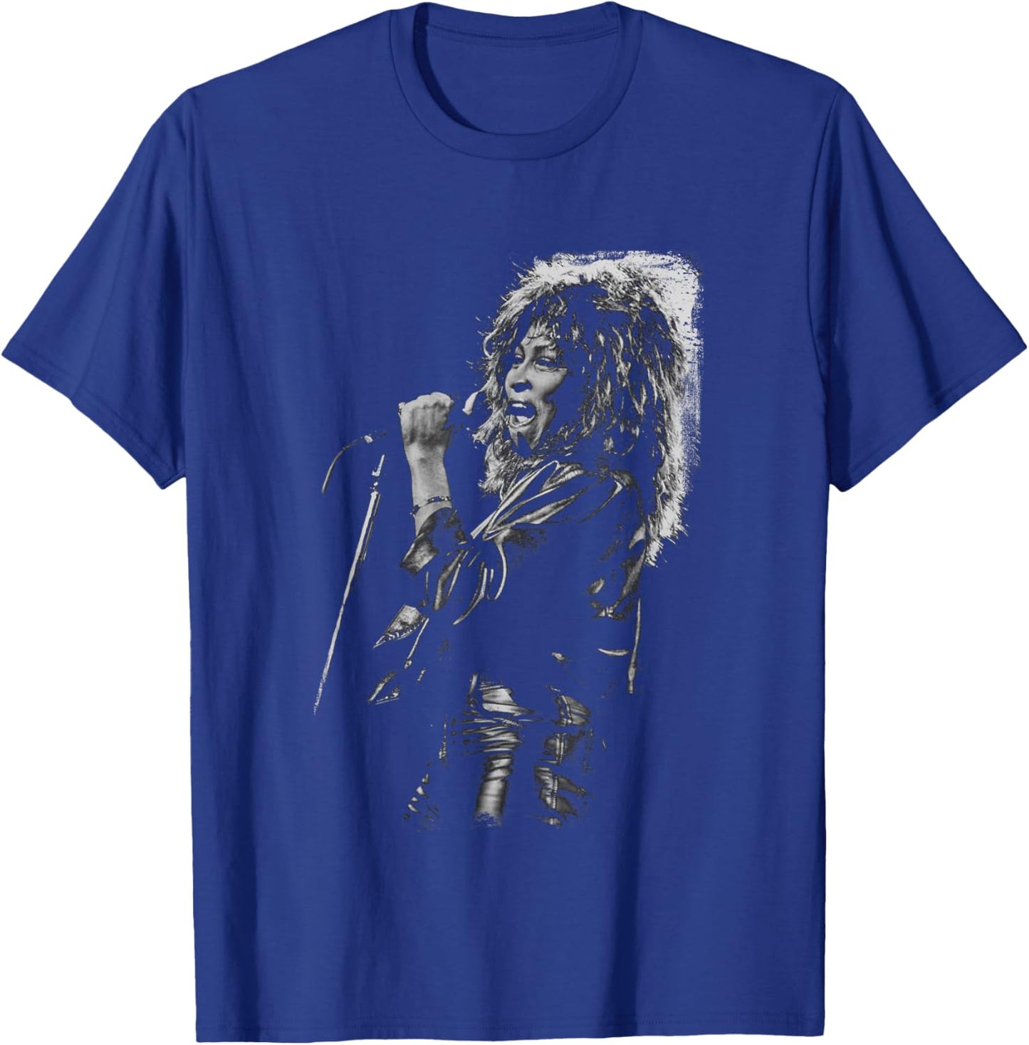 Tina Turner Singing Live B&W by Stephen Wright T-Shirt - T-Shirt | Royal