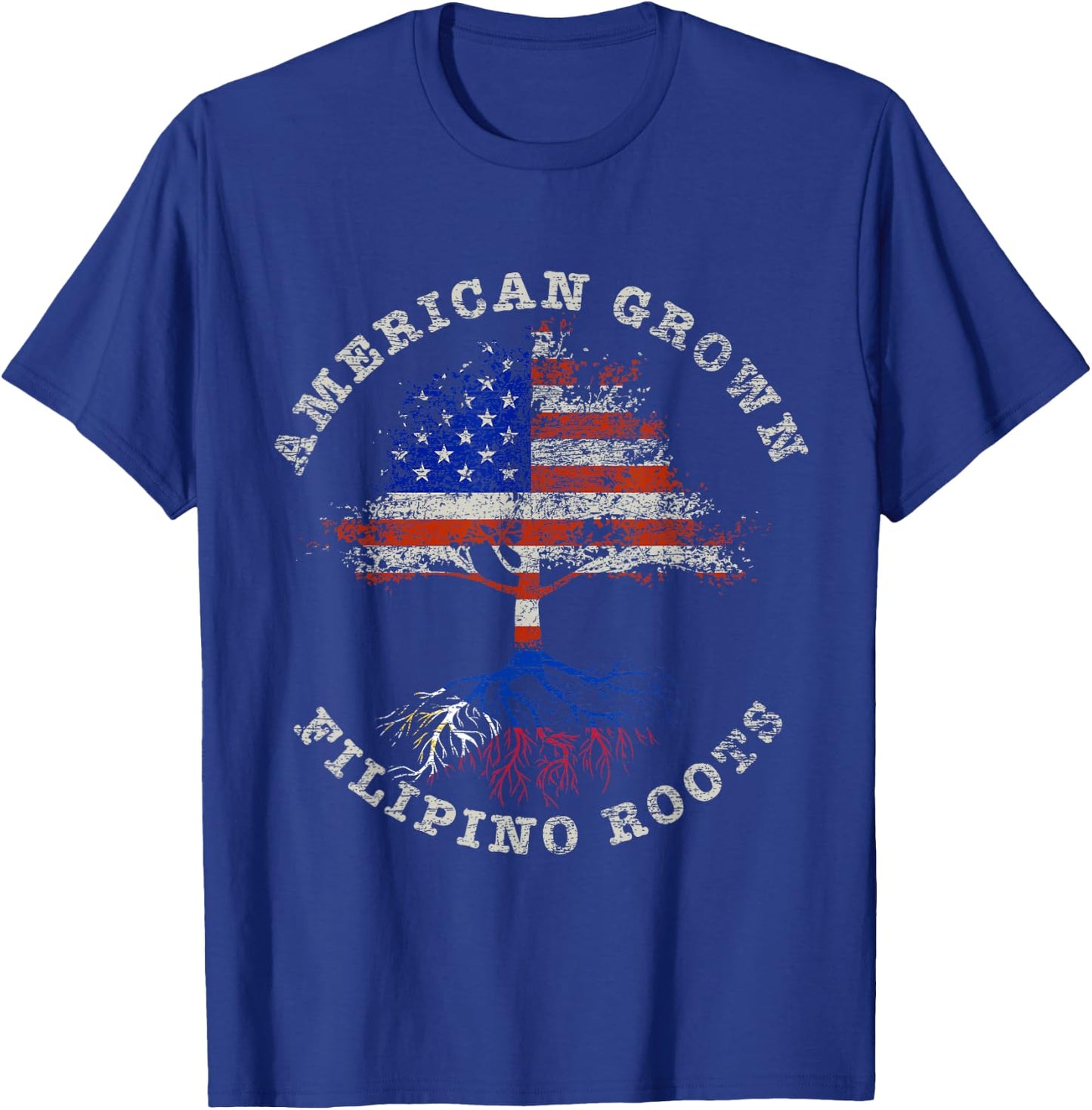 American Grown With Filipino Roots Philippines T-Shirt - T-Shirt | Royal