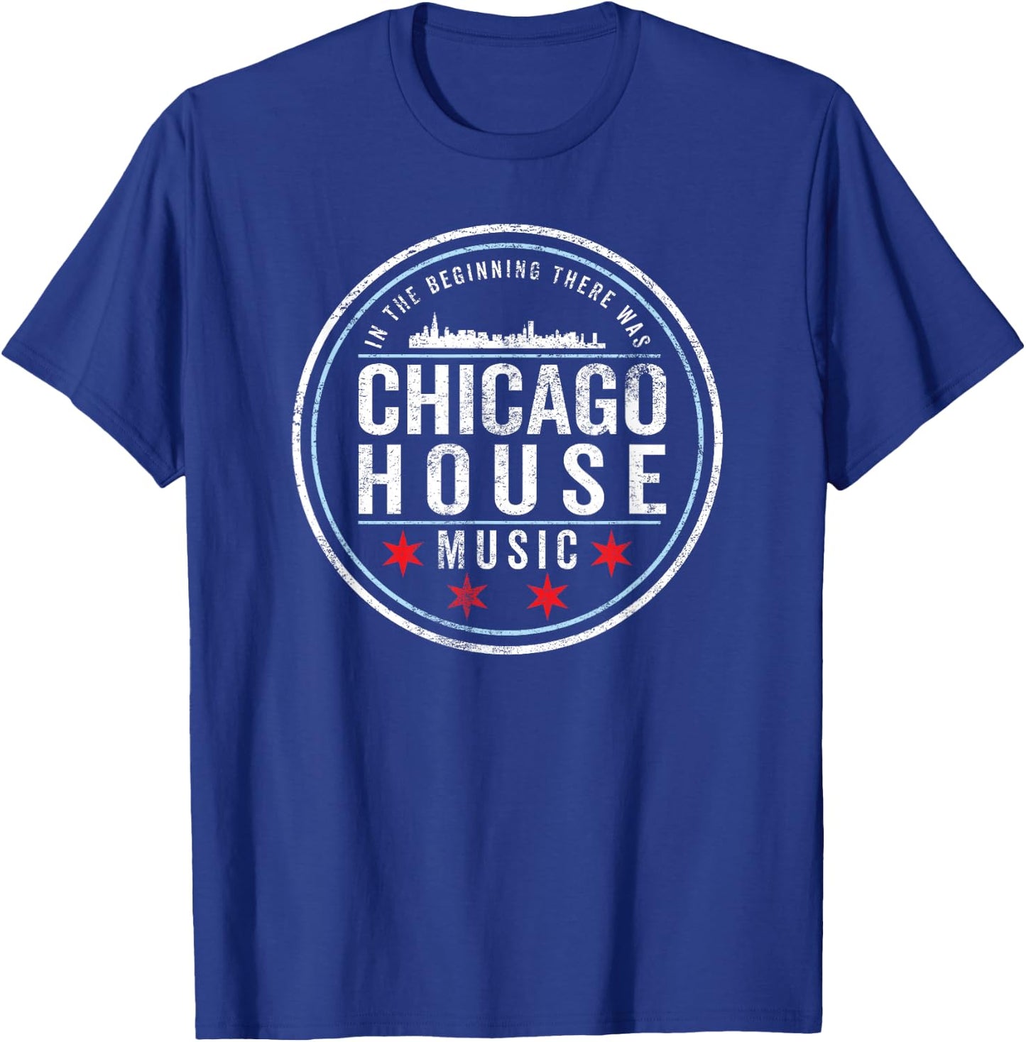 Chicago House Music - EDM DJ Vintage T-Shirt - T-Shirt | Royal