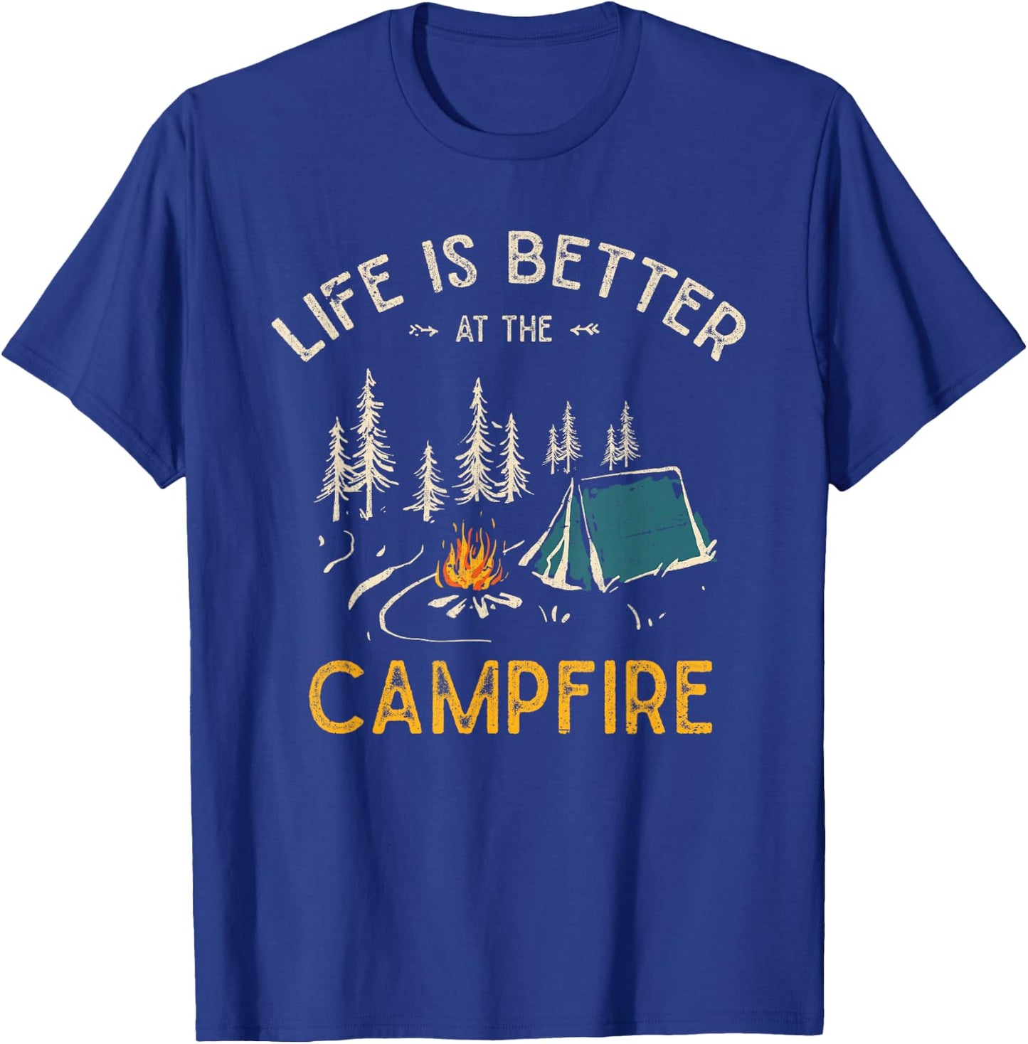 Das Leben ist besser am Lagerfeuer Funny Camper Camping T-Shirt - T-Shirt | Royal