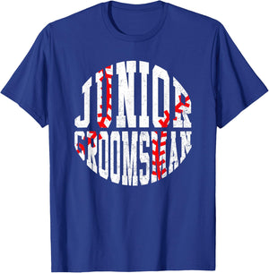 Kids Jr Junior Groomsman Baseball Player Wedding Party T-Shirt - T-Shirt | Royal