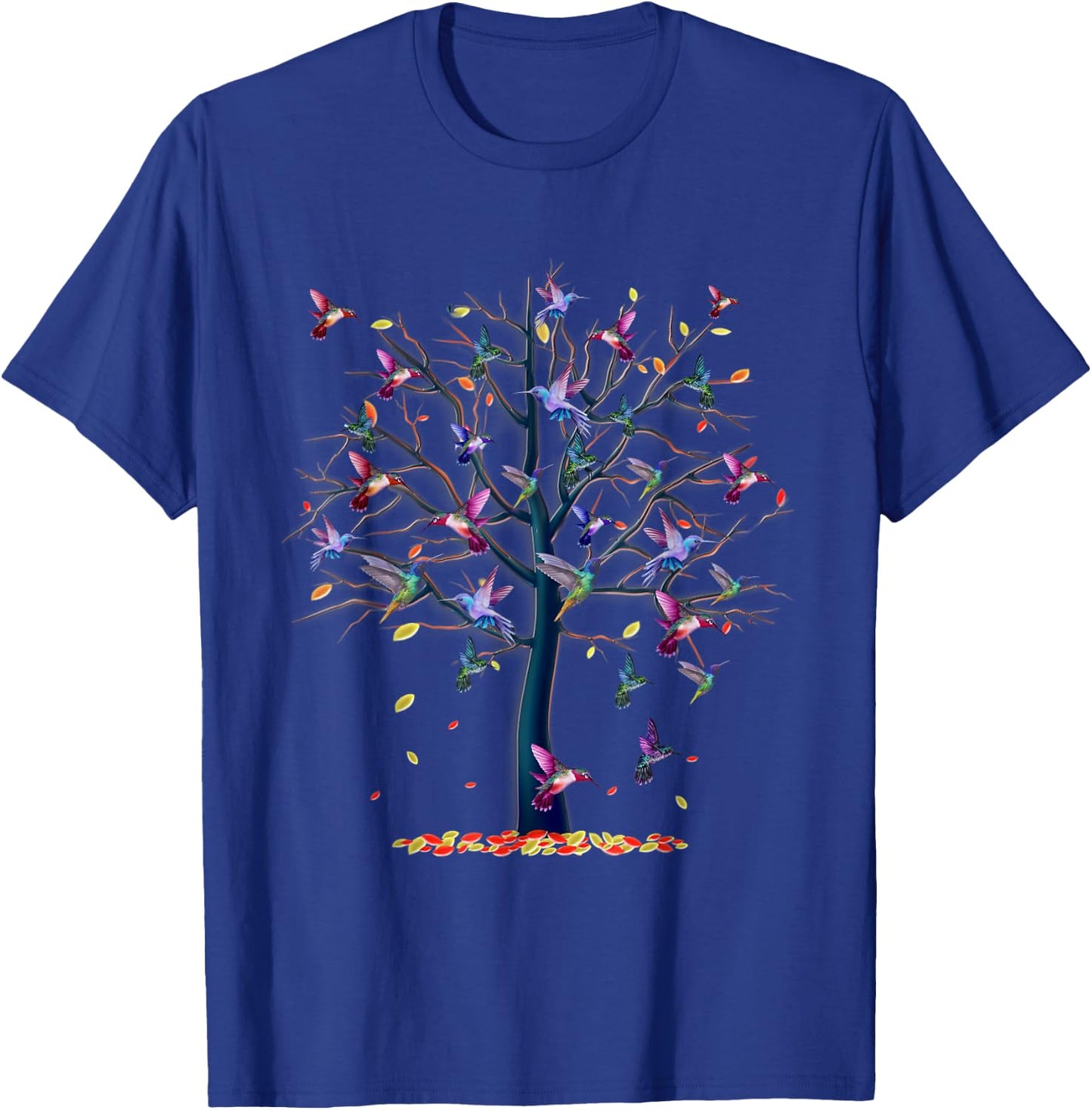 Hummingbird Tree Beautiful Tropical Bird T-Shirt - T-Shirt | Royal