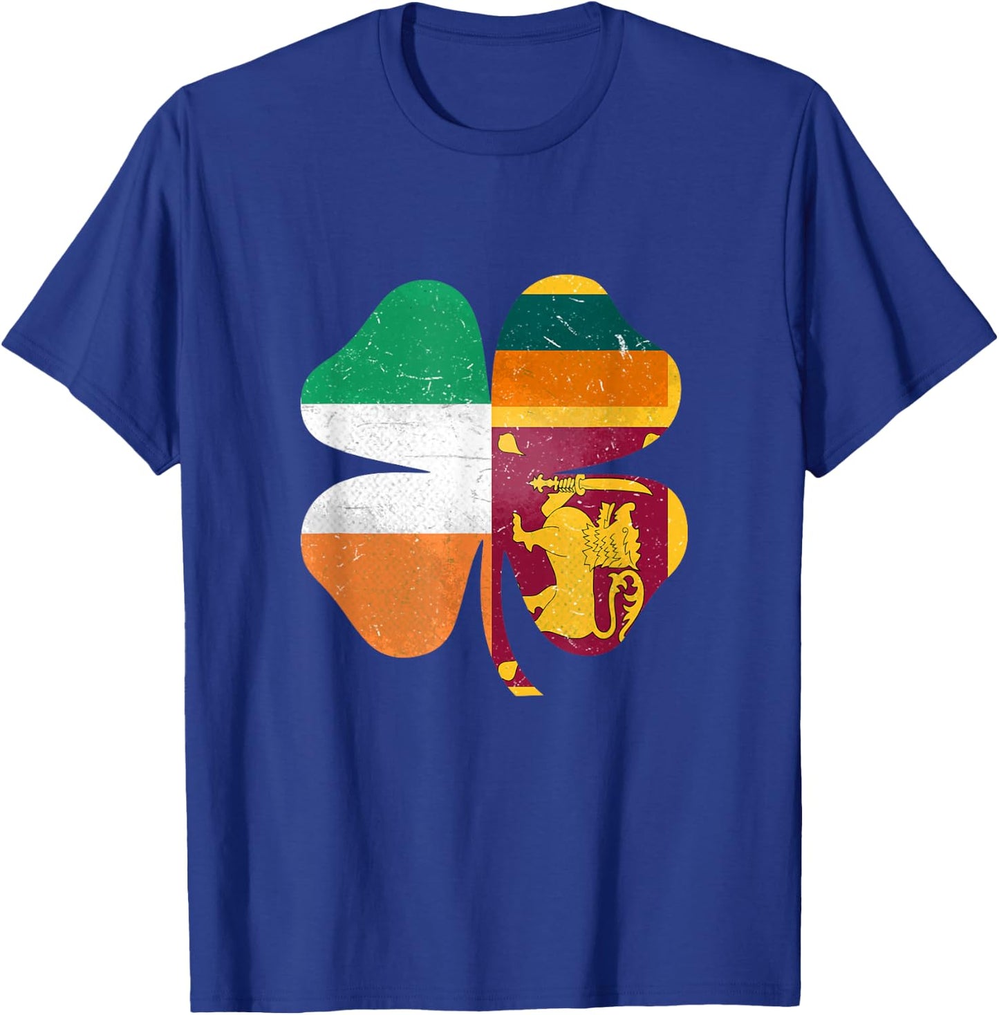 Sri Lankan Irish Shamrock Sri Lanka Ireland St Patrick's Day T-Shirt - T-Shirt | Royal