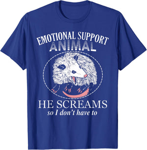Emotional Support Animal Possum Funny Opossums Memes T-Shirt - T-Shirt | Royal