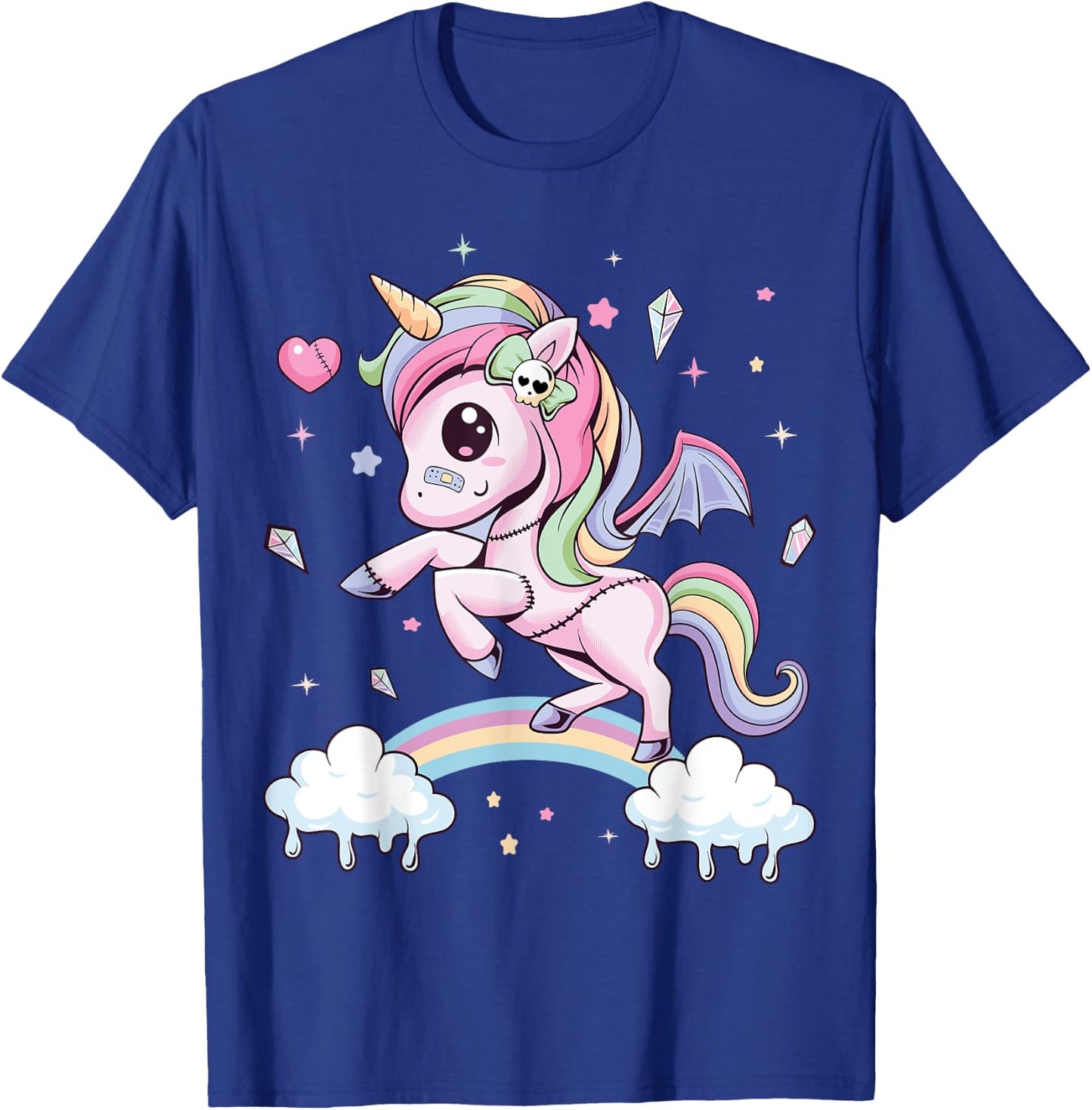 Pastel Goth Cute Creepy Unicorn Wiccan Kawaii Menhera Witchy T-Shirt - T-Shirt | Royal