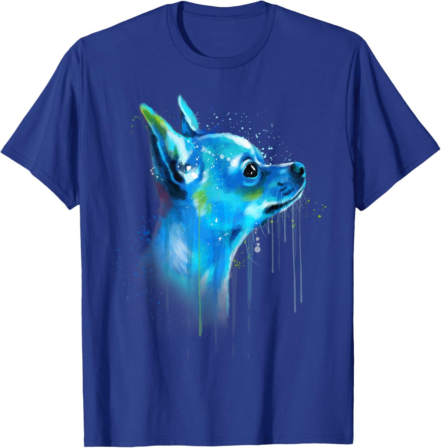 Cute Chihuahua Watercolor Painting Art T-Shirt - T-Shirt | Royal