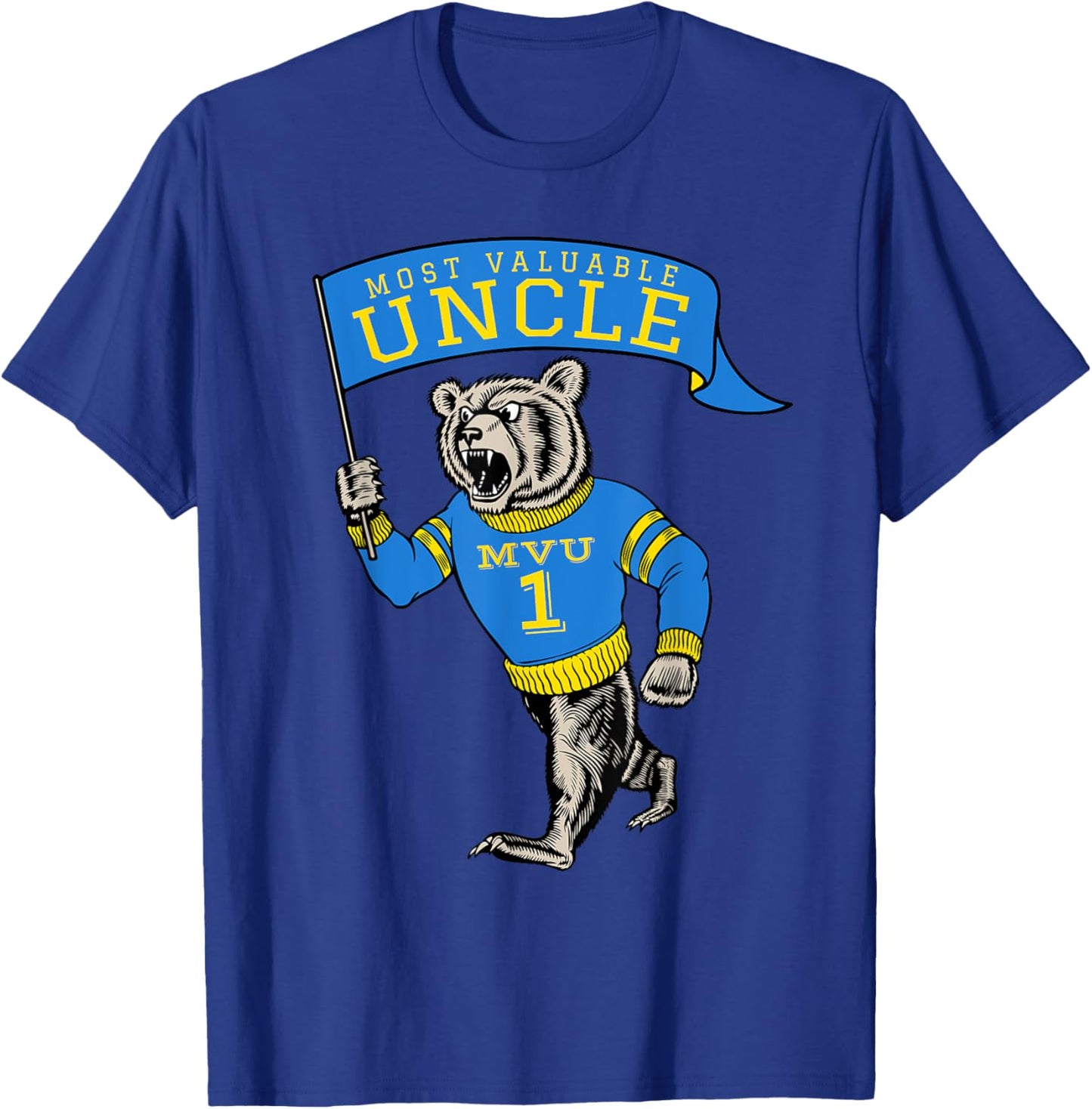 Best Uncle Number 1 Most Valuable Funny Saying T-Shirt - T-Shirt | Royal