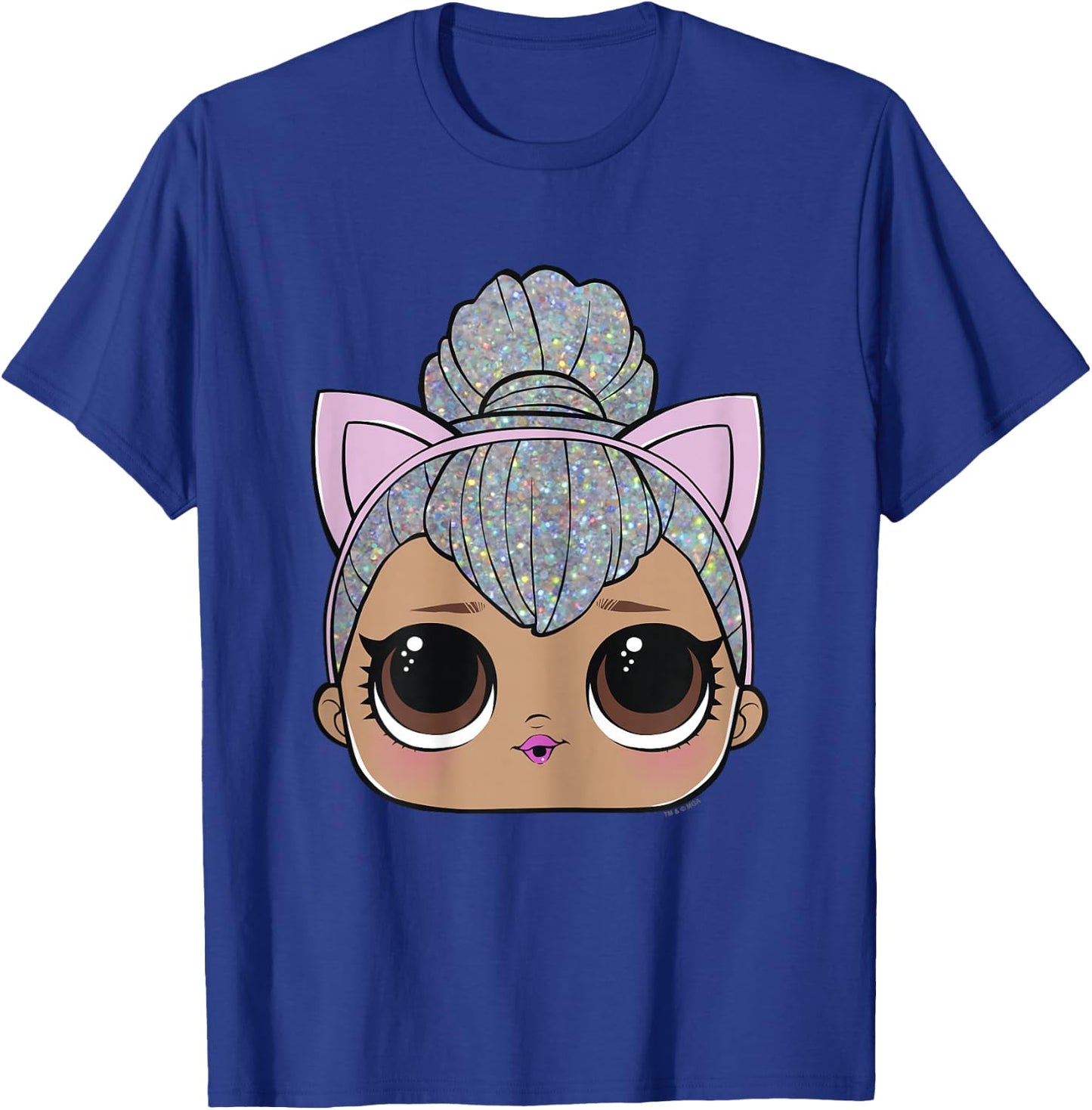 LOL Surprise Kitty Queen Big Face T-Shirt - T-Shirt | Royal