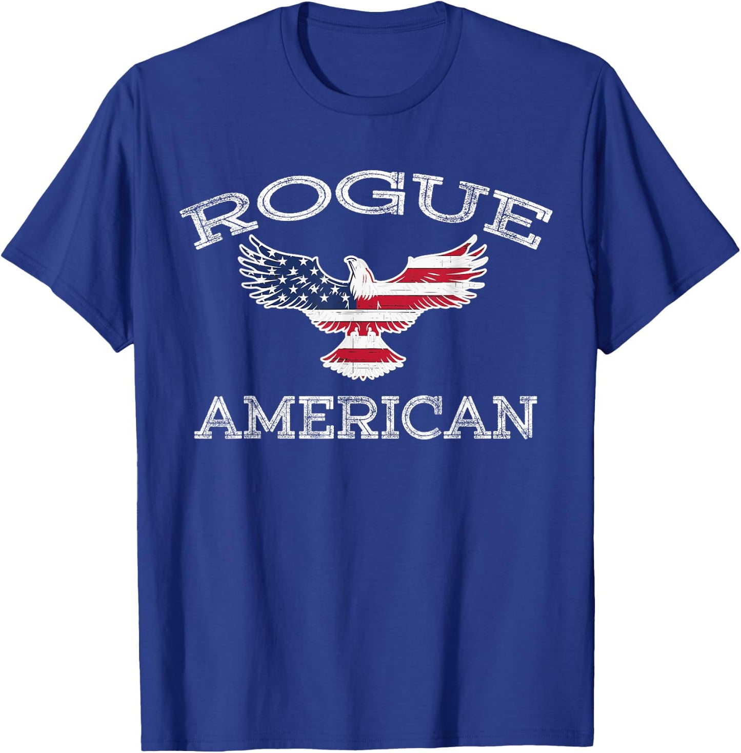 Rogue America Distressed USA Flag Eagle T-Shirt - T-Shirt | Royal