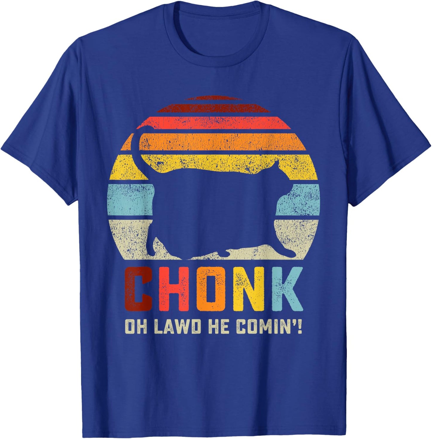Chonk Cat Scale Meme Funny Retro Style Vintage Cats Memes T-Shirt - T-Shirt | Royal