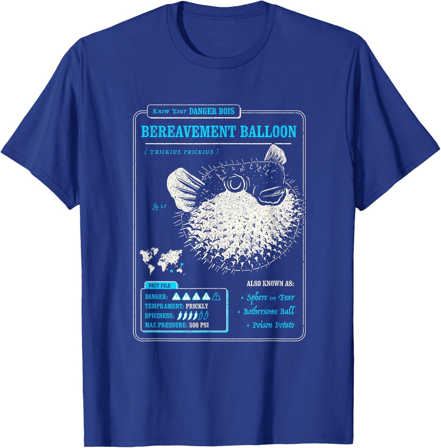 Know Your Bereavement Balloon (AKA PufferFish, Blowfish) T-Shirt - T-Shirt | Royal