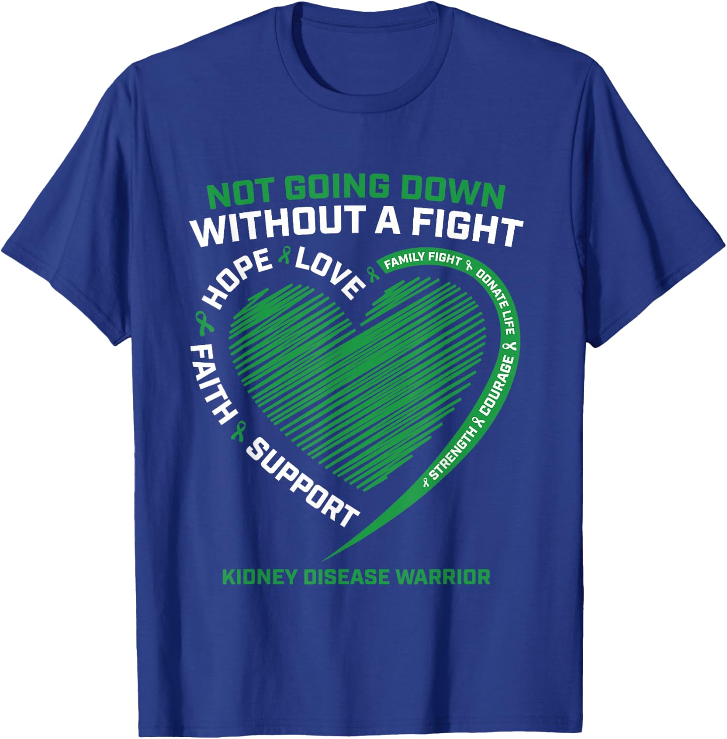 Kidney Disease Awareness Gifts Fighter Warrior Men Women Dad T-Shirt - T-Shirt | Royal