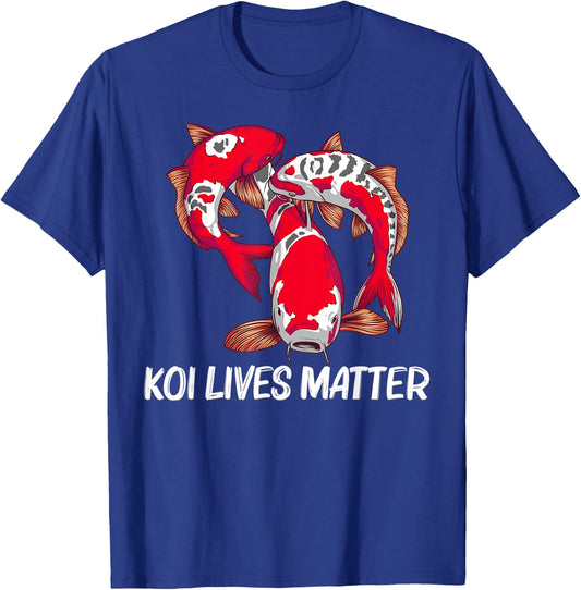 Koi Fish Gift Women Japan Koi Carp Fishes Pond Lover T-Shirt - T-Shirt | Royal