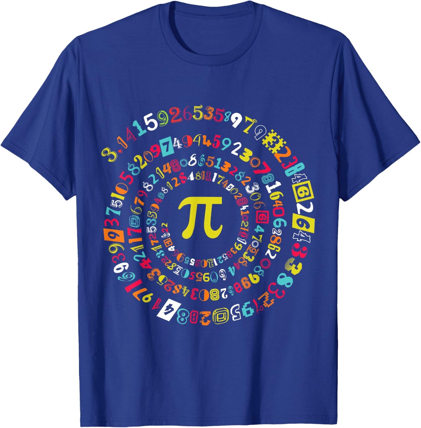 Funny Pi Day Spiral Pi Math T-Shirt - T-Shirt | Royal