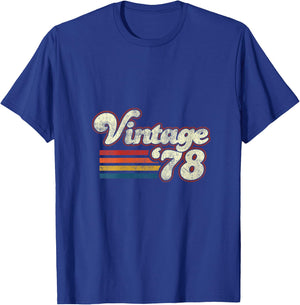 Vintage 1978 Birthday V-Neck T-Shirt - T-Shirt | Royal