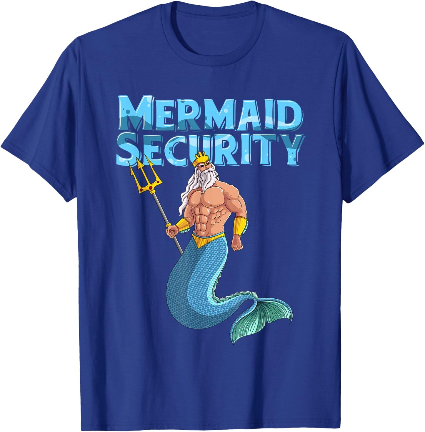 Cool Mermaid Security | Funny Merman Siren Protector Gift T-Shirt - T-Shirt | Royal