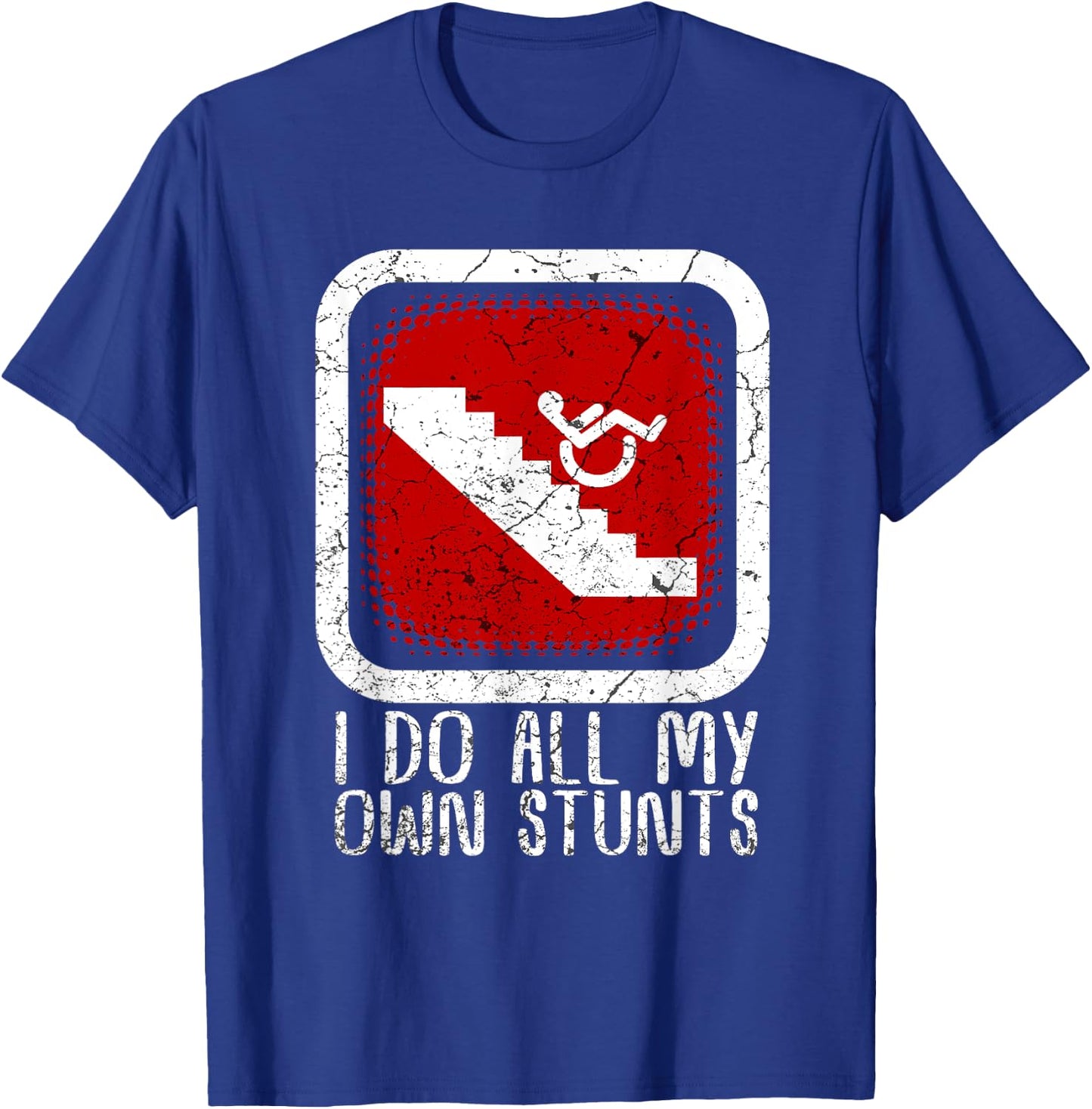 All Over Parking Gifts Funny Wheelchair Humor Disability Handicap Gift -Adults 3X-Large Black Short Sleeve Cotton Classic Fit T-Shirt - T-Shirt | Royal