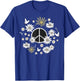 PEACE SIGN LOVE 60s 70s Daisy Flower Hippie Costume T-Shirt - T-Shirt | Royal