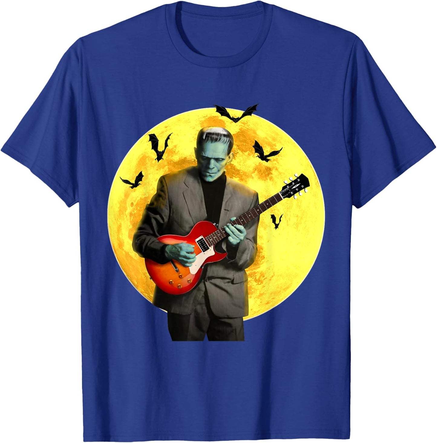 Frankenguitar Frankenstein Plays Electric Guitar Halloween Small T-Shirt - T-Shirt | Royal
