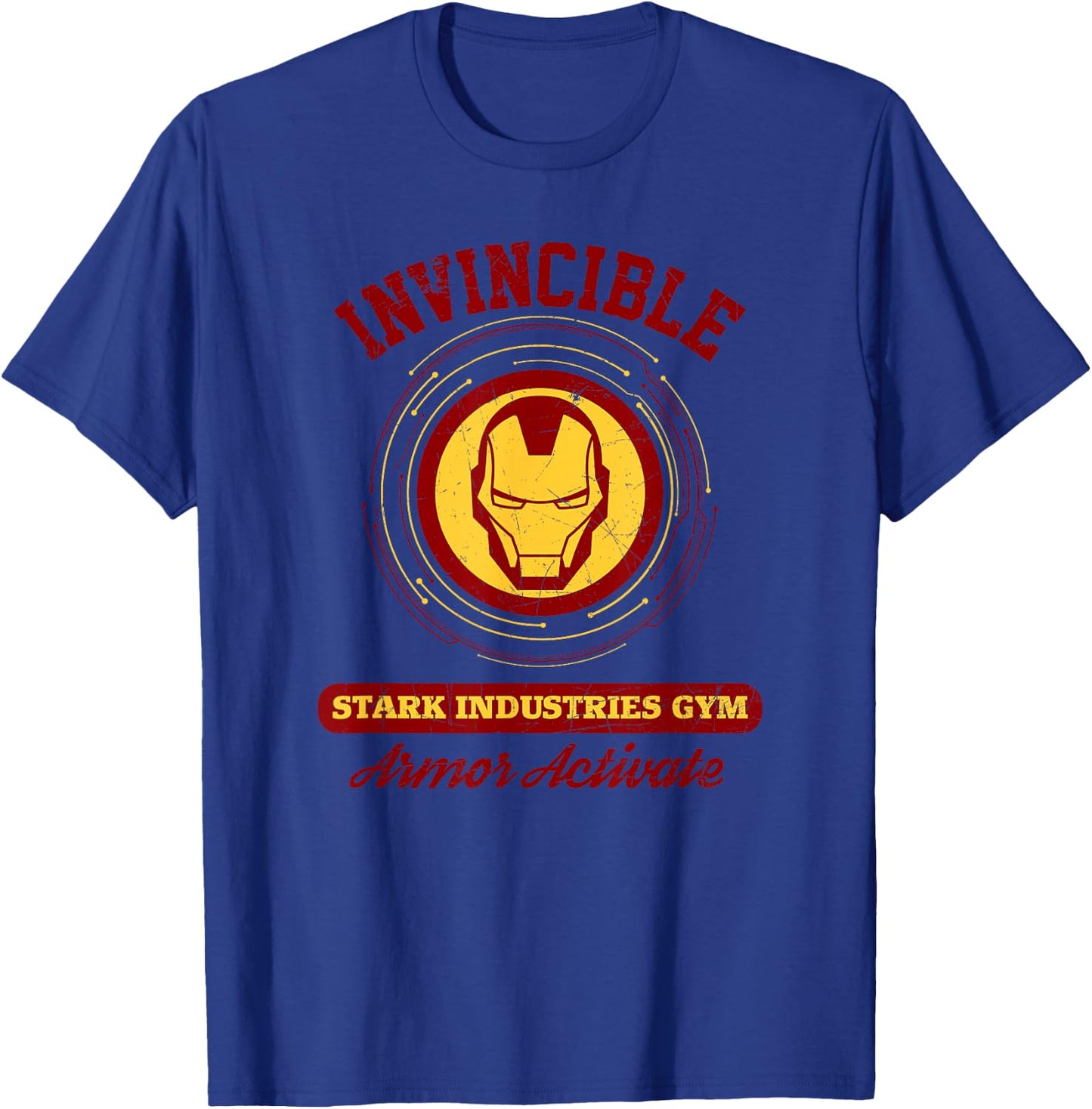 Marvel Iron Man Invincible Stark Industries Gym T-Shirt - T-Shirt | Royal