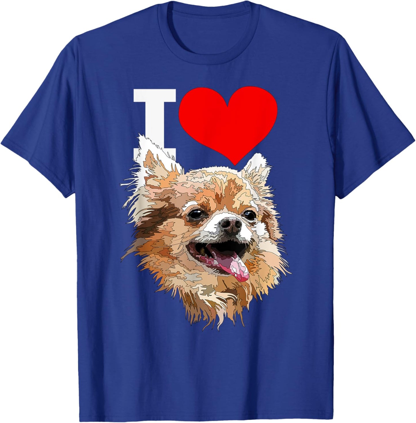 I Love Chihuahua Long Haired Happy Chiwawa Dog Lover T-Shirt - T-Shirt | Royal