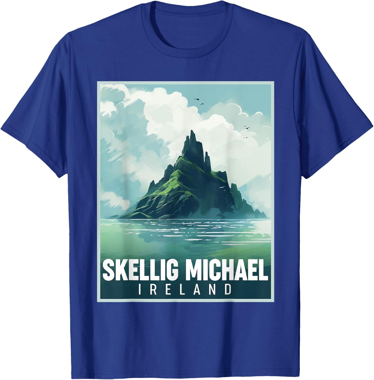 Skellig Michael Ireland St Patrick's Day Wild Atlantic Way T-Shirt - T-Shirt | Royal