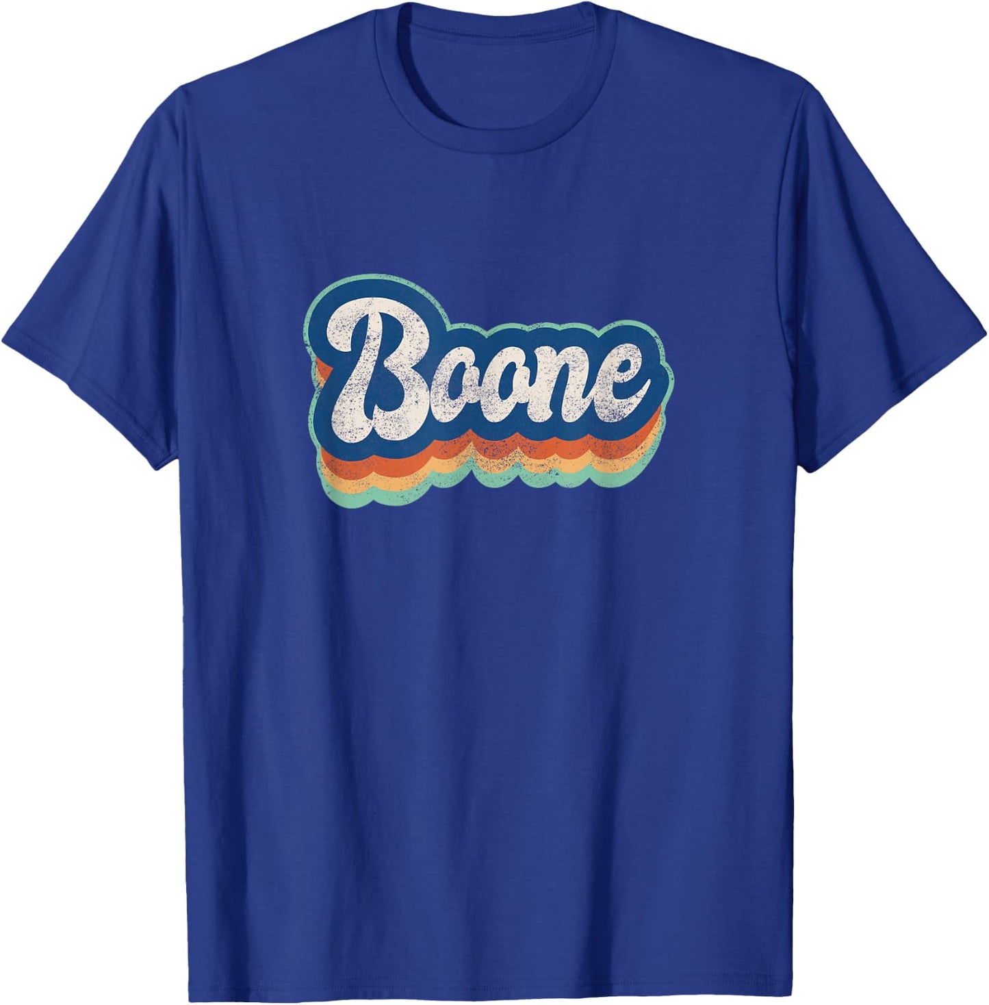 Boone First Name Boy Vintage Style 70s 80s Personalized T-Shirt - T-Shirt | Royal
