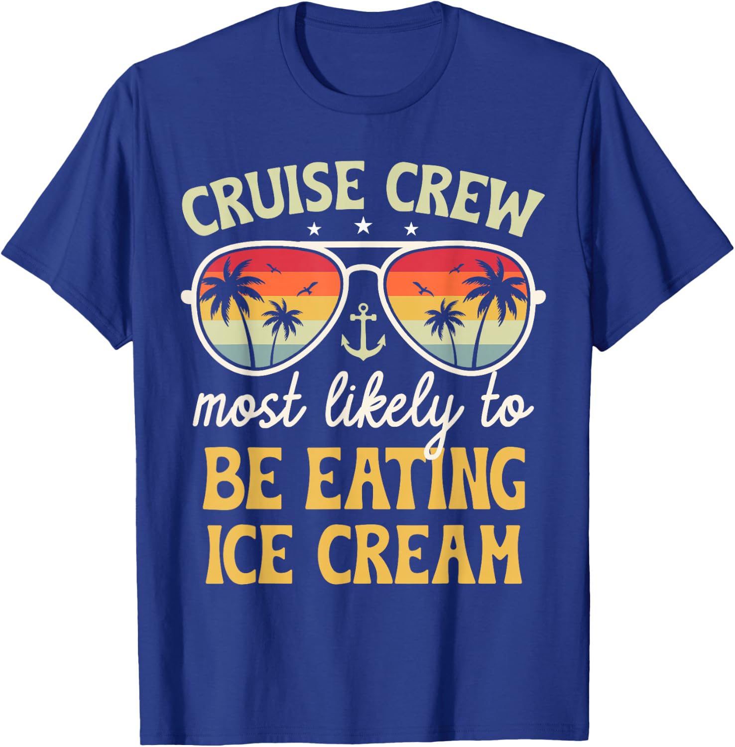 Most Likely To Eating Ice Cream Matching Family Cruise 2025 T-Shirt - T-Shirt | Royal