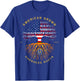 American Grown with Cherokee Roots Tree USA Flag T-Shirt - T-Shirt | Royal