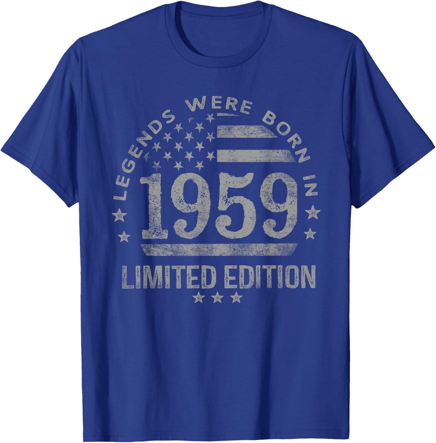 Legends were Born in 1959 USA Flag T-Shirt - T-Shirt | Royal