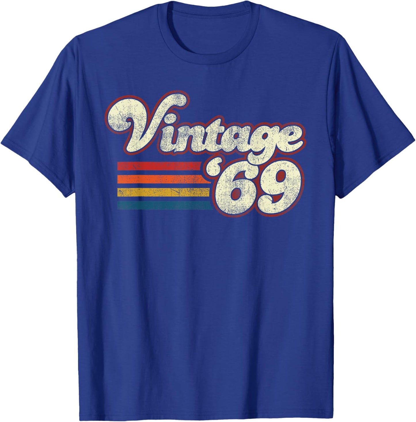 Vintage 1969 Birthday T-Shirt - T-Shirt | Royal