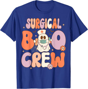 Surgical Boo Crew Nurse Funny Halloween Easy Costume T-Shirt - T-Shirt | Royal