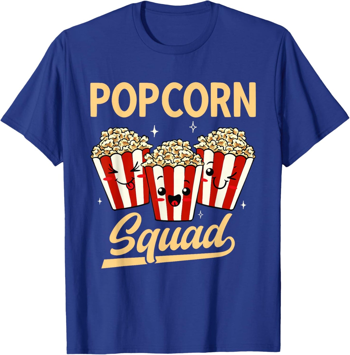 Popcorn Squad Movie Night Snack Popcorn T-Shirt - T-Shirt | Royal