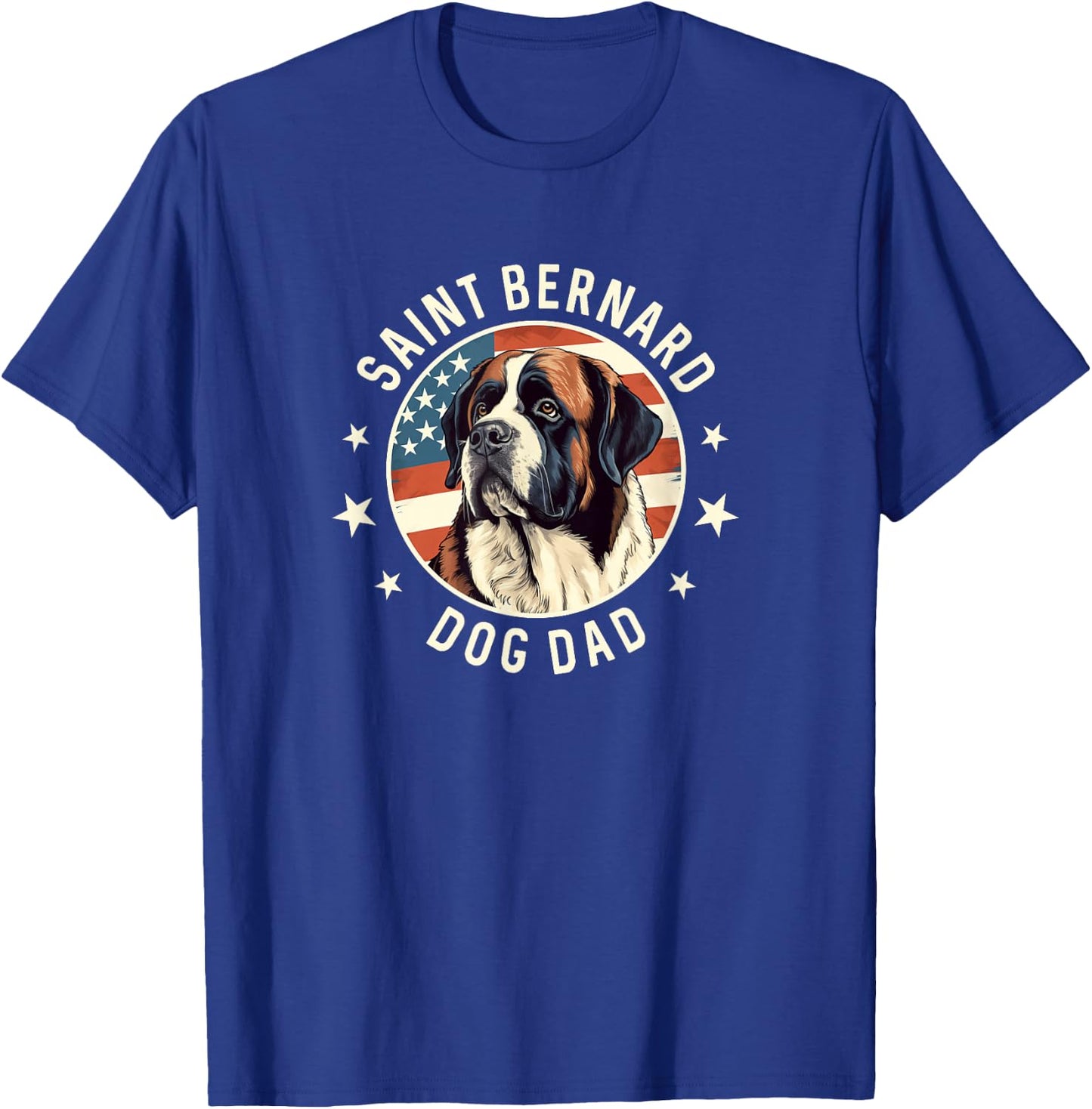 Saint Bernard Gifts Men, St. Bernard Dog Dad T-Shirt - T-Shirt | Royal