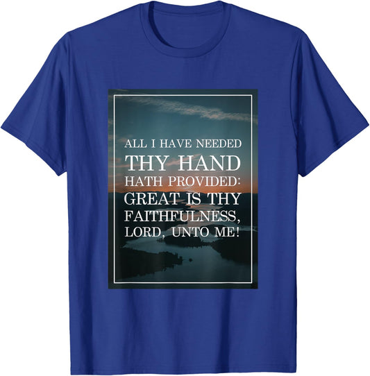 Great is Thy Faithfulness Christian Hymn T-Shirt - T-Shirt | Royal