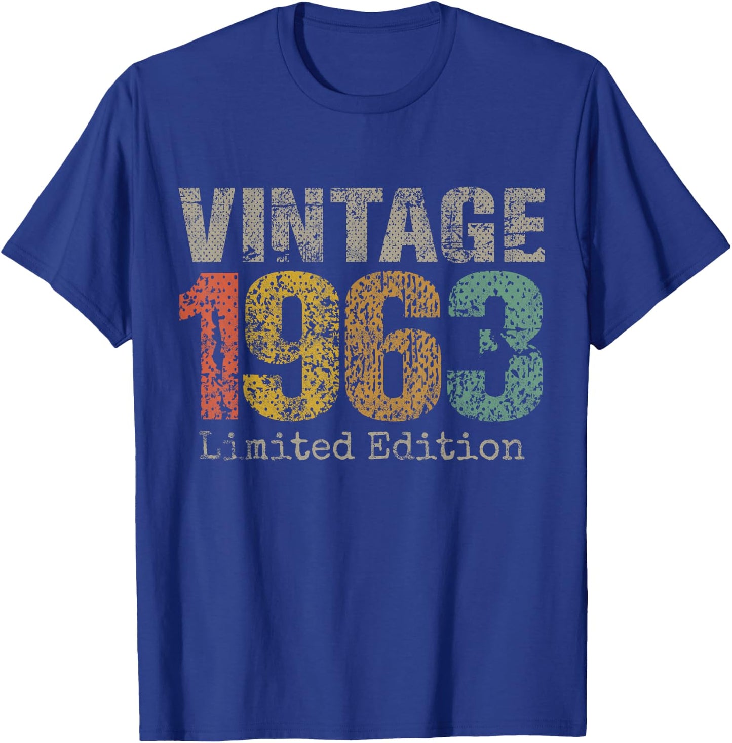 Vintage 1963 Limited Edition 62nd Birthday Gifts 62 Year Old T-Shirt - T-Shirt | Royal