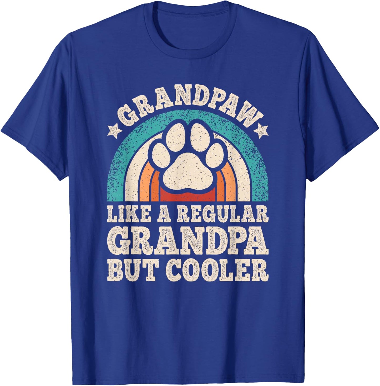 Grandpaw Dog Grandpa Funny Dog Grandfather Grand Paw Vintage T-Shirt - T-Shirt | Royal